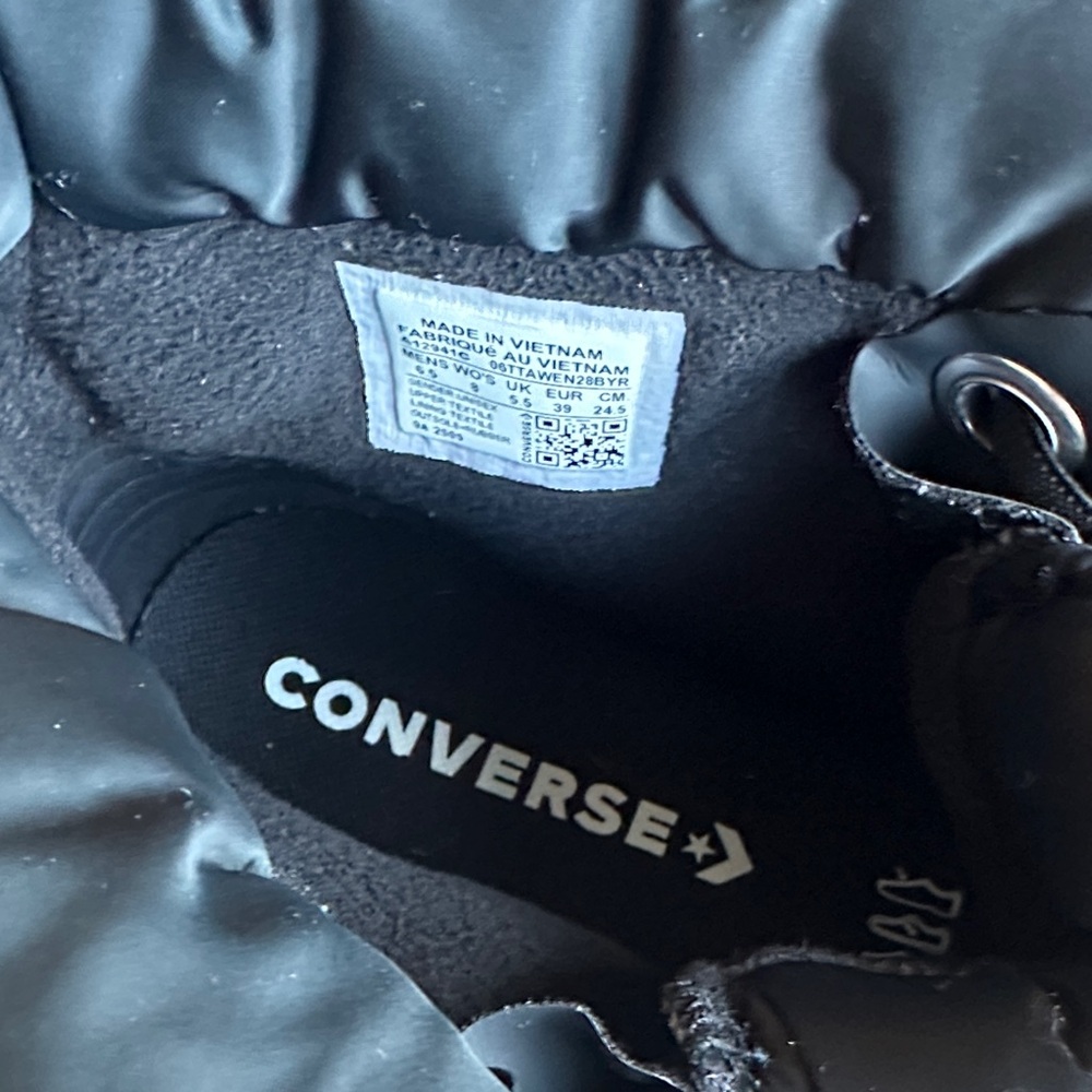 Converse Black Puffer High-Top Sneaker Boot - Picture 4 of 6